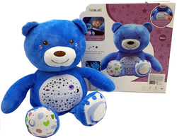 PLUSZOWY MIŚ PROJEKTOR USYPIACZ DLA DZIECI NIEMOWLĄT LAMPKA NOCNA DO SNU