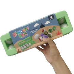 Jajka DINOZAURY UKŁADANKA MONTESSORI Dopasuj KSZTAŁTY SORTER JAJKO PUZZLE