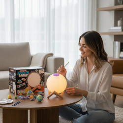 LAMPKA NOCNA KSIĘŻYC 3D KULA ŚWIECĄCA MOON LED GIPSOWE FIGURKI KOSMOS DIY