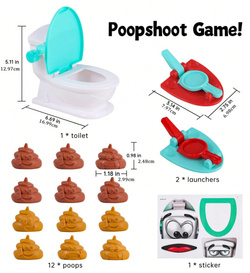 ŚMIESZNA GRA WESOŁY SEDES TOALETA ŚMIESZNA ZABAWKA KUPA PRANK