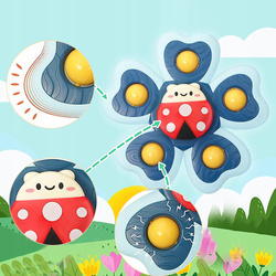 DUŻE SPINNERY Z PRZYSSAWKA 4szt GRZECHOTKA BIEDRONKA DO KARMIENIA KĄPIELI