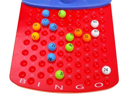 RODZINNA EDUKACYJNA TOWARZYSKA GRA LICZBOWA BINGO MASZYNA LOSUJĄCA LOTERIA