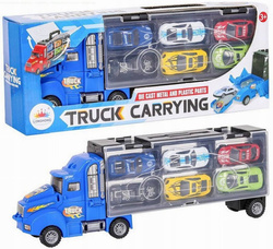 DUŻY TIR LAWETA CIĘŻARÓWKA Z WYRZUTNIĄ i 6 AUT