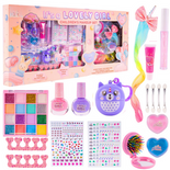 ZESTAW KOSMETYKÓW DO MAKIJAŻU I MANICURE NAKLEJKI NA PAZNOKCIE DLA DZIECI