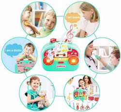 DUŻY ZESTAW LEKARSKI MUZYCZNY MAŁY LEKARZ DOKTOR W WALIZCE