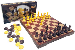 Szachy Warcaby MAGNETYCZNE Zestaw gier 2w1 GRA PL