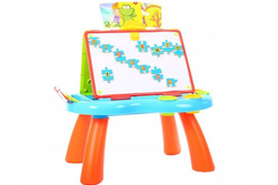 TABLICA MAGNETYCZNA KREDOWA SUCHOŚCIERALNA 3w1 STOLIK MALARSKI DLA DZIECI