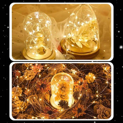 LAMPKI DRUCIKI BIAŁE CIEPŁE 100 LED 10M CHOINKOWE NA BATERIE ŚWIATEŁKA