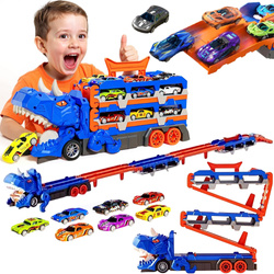 GIGANTYCZNY TYRANOZAUR SAMOCHÓD TOR WYŚCIGOWY 157 cm TRANSPORTERA TIR AUTO