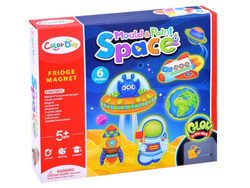 ZESTAW 6x MAGNESY ufo RAKIETA GLOBUS KOSMOS FARBKI