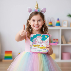 Unicorn Jednorożec Do Malowania Dla Dziewczynki Nauka Liter Cyfr Z Naklejki