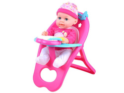 LALKA BOBAS ZESTAW 16W1 KRZESEŁKO LEŻACZEK WANIENKA NA PREZENT DLA DZIECI