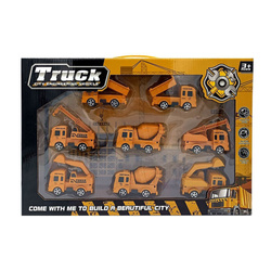 ZESTAW 8 AUTEK POJAZDÓW BUDOWLANYCH KOPARKA DŹWIG WYWROTKA BETONIARKA NAPĘD