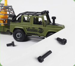 Auto Terenowe JEEP Do Rozkręcania Z PRZYCZEPĄ + DINOZAUR