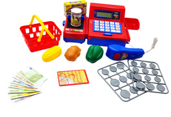 Kasa fiskalna ze skanerem koszyk na zakupy Zabawka