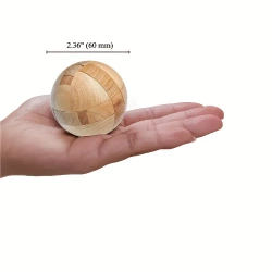 DREWNIANE PUZZLE MAGICZNA KULA 3D PIŁKA ZABAWKA GRA DLA DZIECI KLOCKI