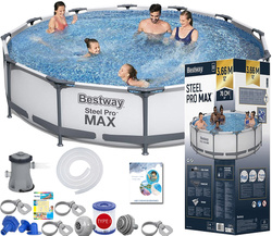 Bestway Basen STELAŻOWY 6,473L 366x76cm 7w1 pompa 56416