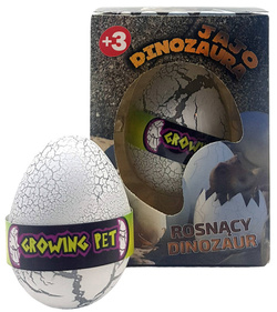 JAJO DINOZAURA ROSNĄCY WYKLUWAJĄCY Z JAJKA JAJKO