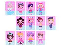 Książka układanka magnetyczna Lalka ubrania