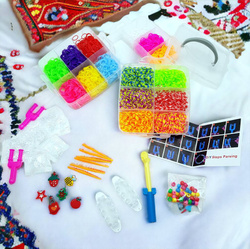 GUMKI DO ROBIENIA BRANSOLETEK ZESTAW KREATYWNY w kuferku AKCESORIA XXL