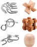 Zestaw łamigłówek 6 szt układanki klocki puzzle 3D logiczne dla dzieci