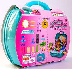 Fryzjer MASA plastyczna SALON FRYZJERSKI + WALIZKA