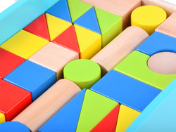 Drewniany Pchacz i Chodzik z Klockami wózek Zabawa