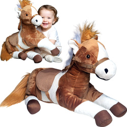 PLUSZOWY KONIK MASKOTKA PRZYTULANKA LEŻĄCY 50CM PREZENT DLA DZIECI PLUSZAK