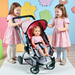 WÓZEK GONDOLA DLA LALEK LALKI GŁĘBOKI SPACEROWY ZABAWKA 2W1 DUŻE KÓŁKA
