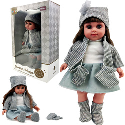 LALKA SŁODKA MAJA W PŁASZCZU PLUSZOWA LALKA DO PRZYTULANIA DLA DZIEWCZYNKI