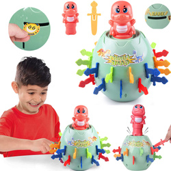 Gra DINOZAUR w beczce WESOŁA dla rodzinna dzieci SKARBONKA zabawka SZALONY