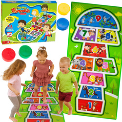 SPORTOWA GRA W KLASY DUŻA MATA DO SKAKANIA Z KRĄŻKI DLA DZIECI ZABAWA RUCH