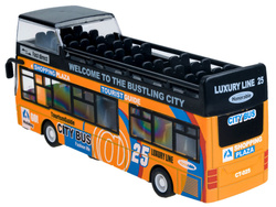 Metalowy AUTOBUS piętrus otwierane drzwi ZA2094 ZO