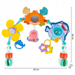 PAŁĄK ŁUK Z ZABAWKAMI GRZECHOTKI DO ŁÓŻECZKA WÓZKA ZWIERZĄTKA DLA NIEMOWLAT