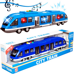TRAMWAJ POCIĄG INTERAKTYWNY OTWIERANE DRZWI ŚWIATŁO DŹWIĘK BATERIE ZABAWKA