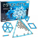 Klocki magnetyczne układanka 84el. płatki śniegu