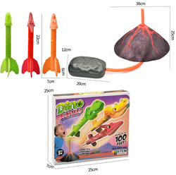 Zabawka Rakieta Kosmiczna Zestaw 3 Dinozaury z Regulacją Wyrzutnia Wulkan