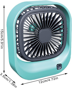 WIATRAK USB WENTYLATOR WIATRACZEK NA AKUMULATOR CICHY BIUROWY Z REGULACJA