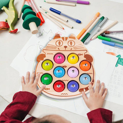 GRA DREWNIANA ŁOWIENIE RYBEK MAGNESY KOTEK + WĘDKI