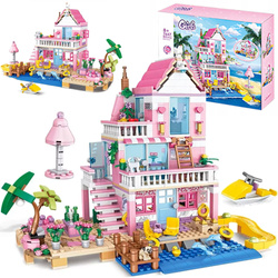 KLOCKI WILLA DLA LALEK ZESTAW KLOCKÓW RÓŻOWY DOMEK DZIEWCZYNKI NA PREZENT