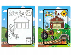 MATA KSIĄŻKA DO RYSOWANIA I MALOWANIA WODĄ POJAZDY AUTO POCIĄG SAMOLOT