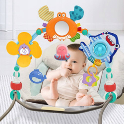 PAŁĄK ŁUK Z ZABAWKAMI GRZECHOTKI DO ŁÓŻECZKA WÓZKA ZWIERZĄTKA DLA NIEMOWLAT