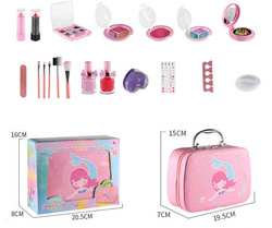 ZESTAW DO MALOWANIA makijażu paznokci dzieci KUFEREK KOSMETYKÓW MAKEUP XXL