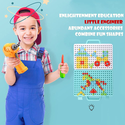 KLOCKI KONSTRUKCYJNE 252EL. Z WIERTARKA ZABAWKA ZESTAW NARZĘDZI DLA DZIECI