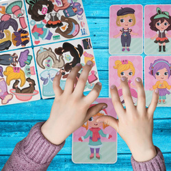 UKŁADANKA MAGNETYCZNA PUZZLE KREATYWNE UBIERANIE DZIEWCZYNKI UBIERANKA