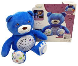 PLUSZOWY MIŚ PROJEKTOR USYPIACZ DLA DZIECI NIEMOWLĄT LAMPKA NOCNA DO SNU