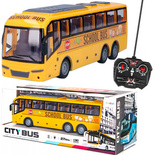 AUTOBUS SZKOLNY ZDALNIE STEROWANY NA PILOT ŚWIATŁA LED AUTO BUS DLA DZIECI