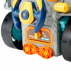 SILNIK CIĘŻARÓWKA ZABAWKA DO SKRĘCANIA I ROZKRĘCANIA MECHANIK Z LED DŹWIĘK