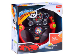 ŚWIECĄCA KIEROWNICA DLA DZIECI MALUCHA SYMULATOR JAZDY AUTA ZABAWKA DO AUT