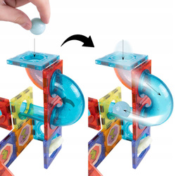 TOR KLOCKI MAGNETYCZNE ŚWIECĄCE EDUKACYJNE KONSTRUKCYJNE 75 EL DLA DZIECI